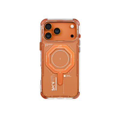 Apple iPhone 17 Pro Max Case M-safe Charging Feature SkinArma Airbag Design Magma Cover Orange
