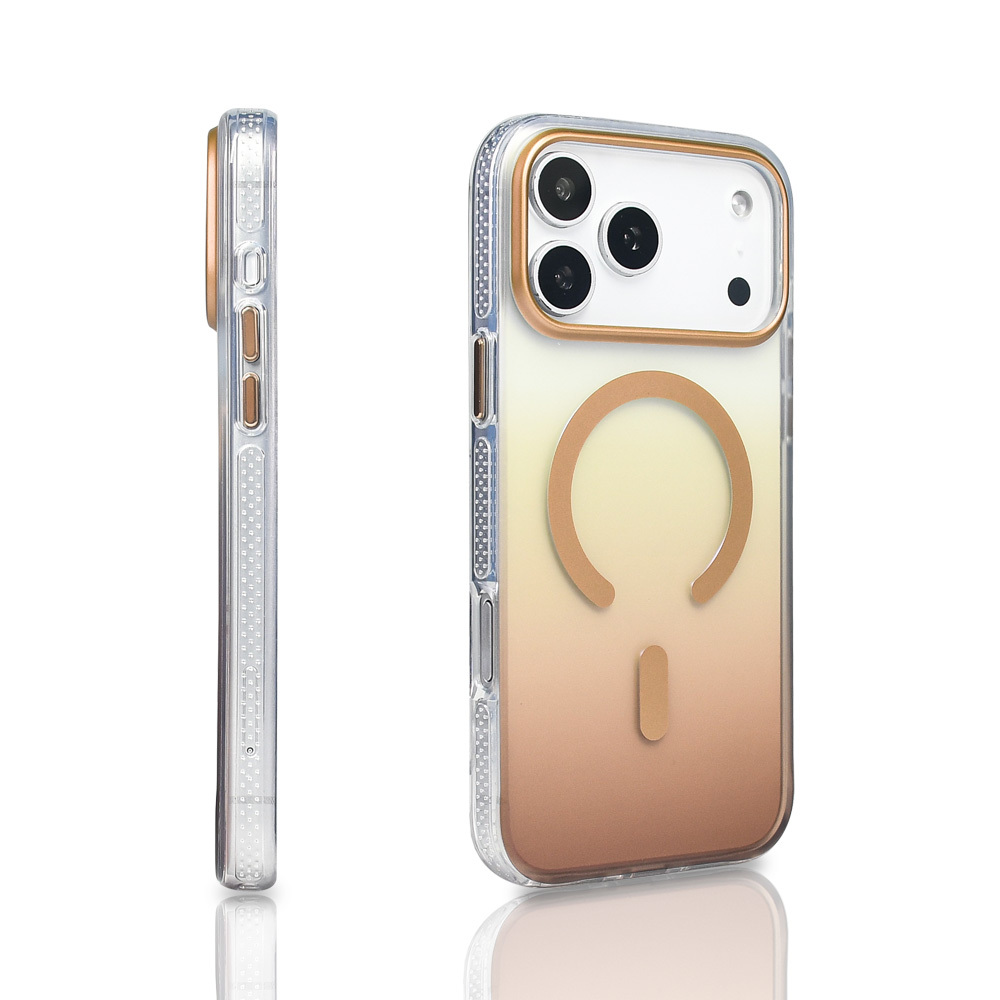 Apple iPhone 17 Pro Max Case M-safe Charging Feature Transparent Color Transition Zore Toros Cover - 17