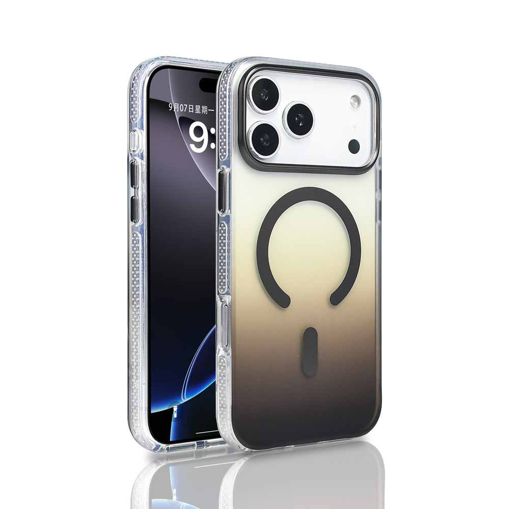 Apple iPhone 17 Pro Max Case M-safe Charging Feature Transparent Color Transition Zore Toros Cover - 7