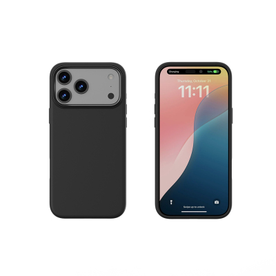 Apple iPhone 17 Pro Max Case M-safe Charging Feature Wiwu FGG-013 Skin Touch Series Cover Black