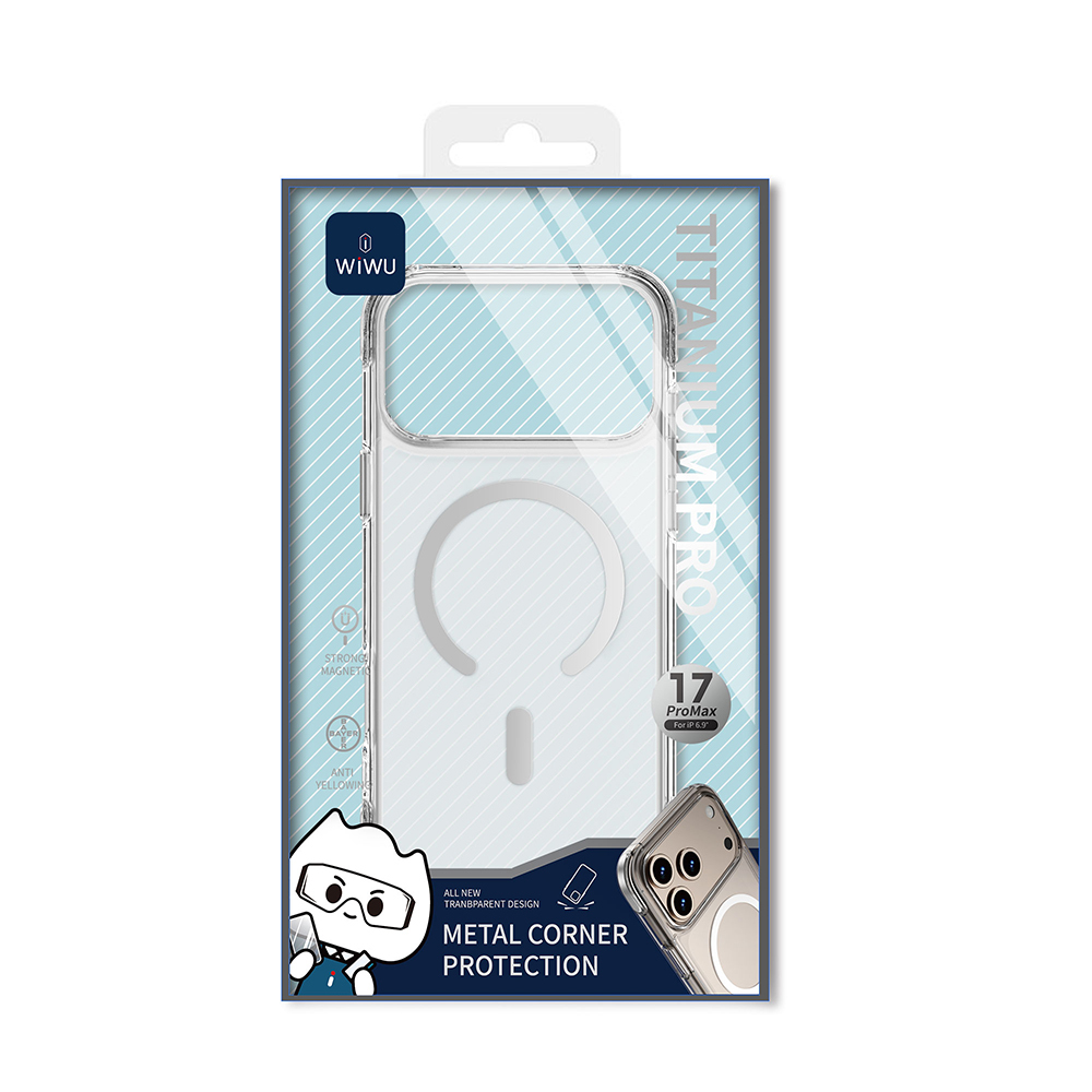 Apple iPhone 17 Pro Max Case M-safe Charging Feature Wiwu MCC-702 Titanium Pro Series Hard PC Cover - 9