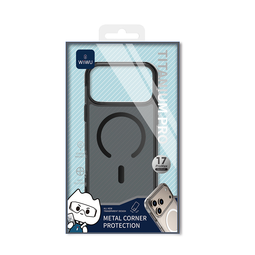 Apple iPhone 17 Pro Max Case M-safe Charging Feature Wiwu MCC-702 Titanium Pro Series Hard PC Cover - 10
