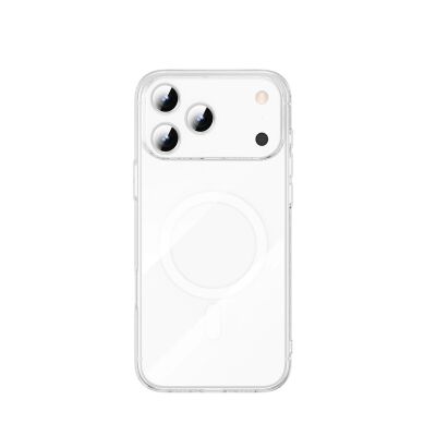 Apple iPhone 17 Pro Max Case M-safe Charging Feature Wiwu YXK-207 Invisible Pro Hard PC Cover Şeffaf