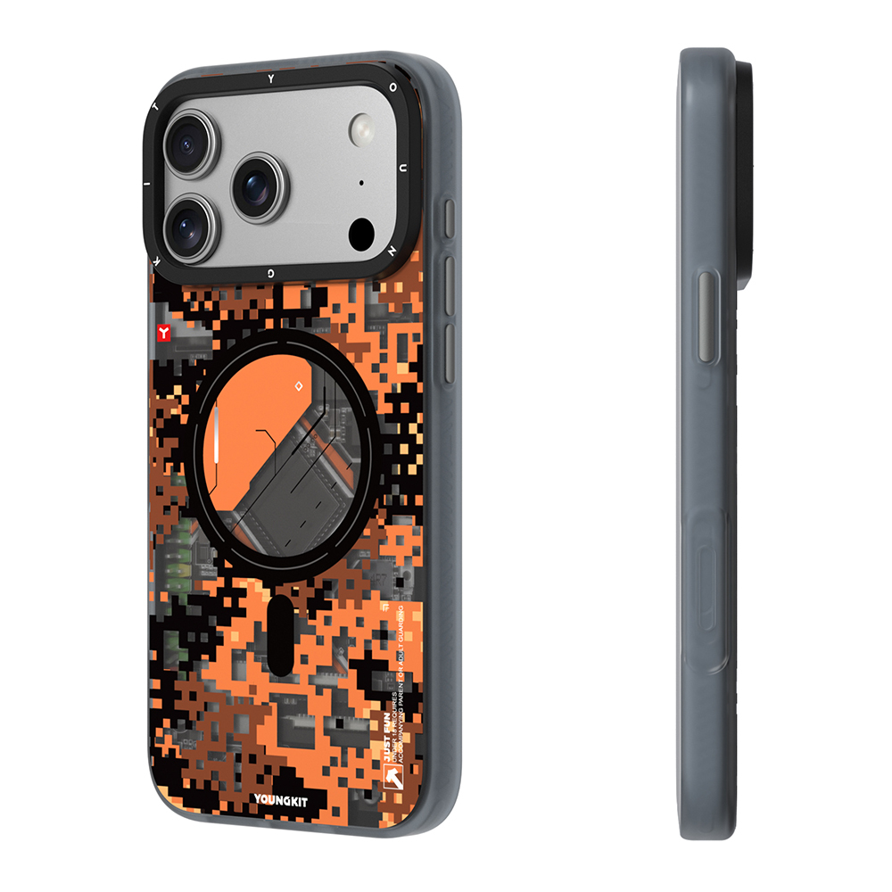 Apple iPhone 17 Pro Max Case M-Safe Charging Feature Youngkit Camouflage Sykell Series Cover - 10