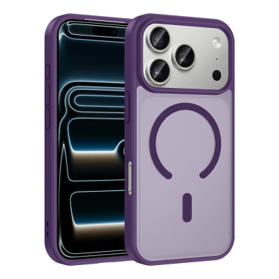 Apple iPhone 17 Pro Max Case M-safe Charging Feature Zore Flat Cover Derin Mor