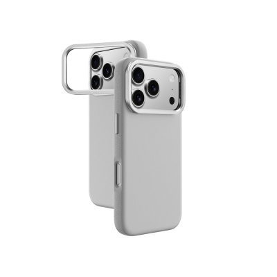Apple iPhone 17 Pro Max Case M-safe Charging Stand Amazingthing Glamour Mag Series PU Cover Grey