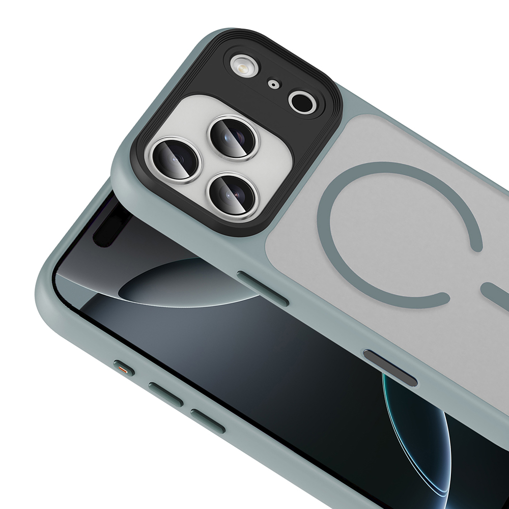 Apple iPhone 17 Pro Max Case Matte Back Surface Wireless Charging Feature Zore Flet M-safe Cover - 14