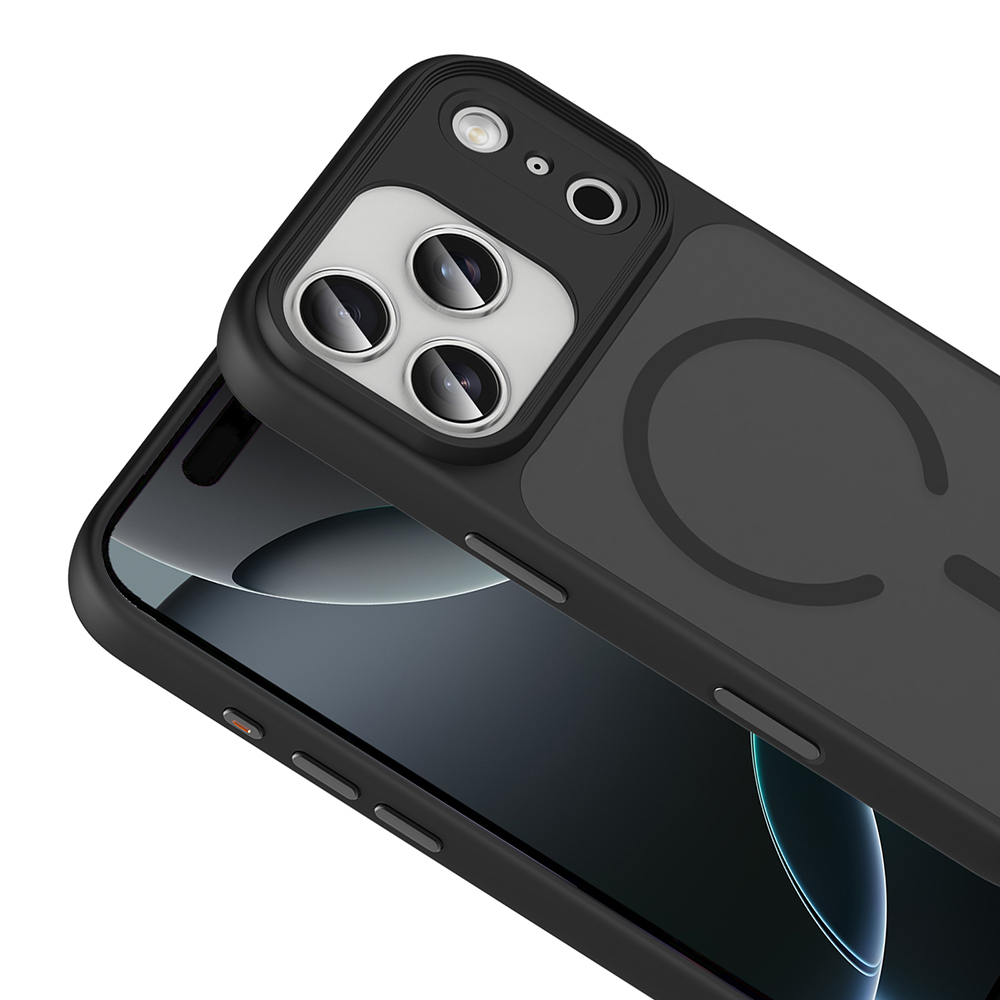 Apple iPhone 17 Pro Max Case Matte Back Surface Wireless Charging Feature Zore Flet M-safe Cover - 15