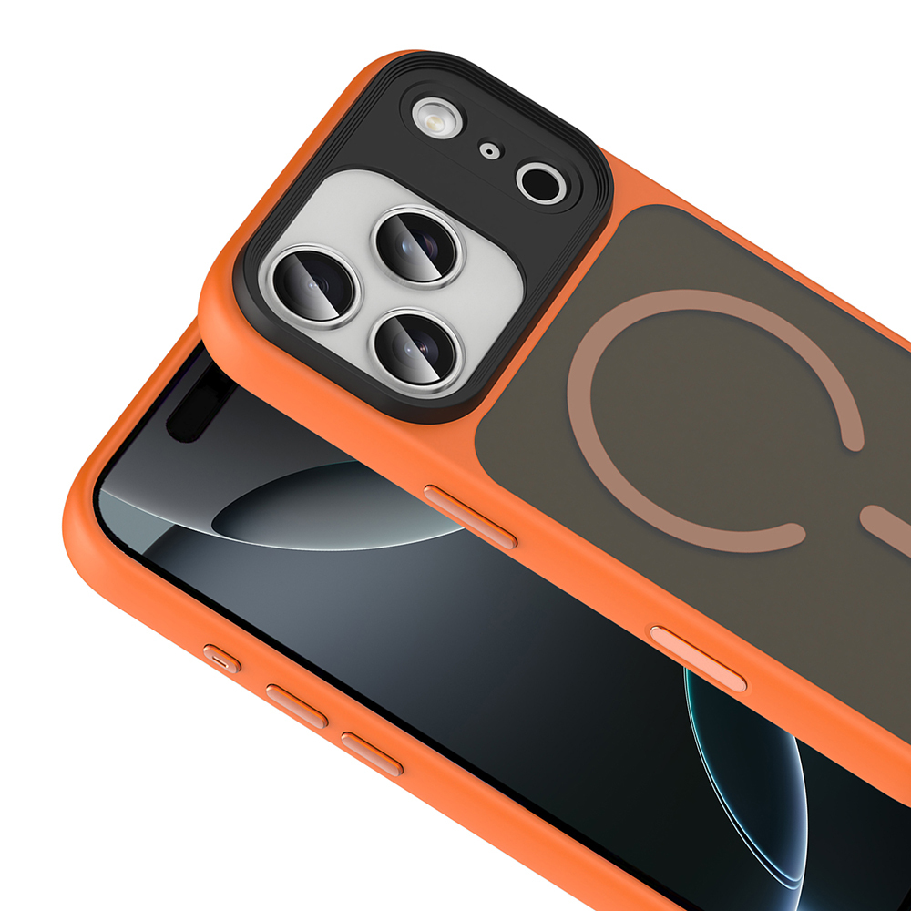 Apple iPhone 17 Pro Max Case Matte Back Surface Wireless Charging Feature Zore Flet M-safe Cover - 16