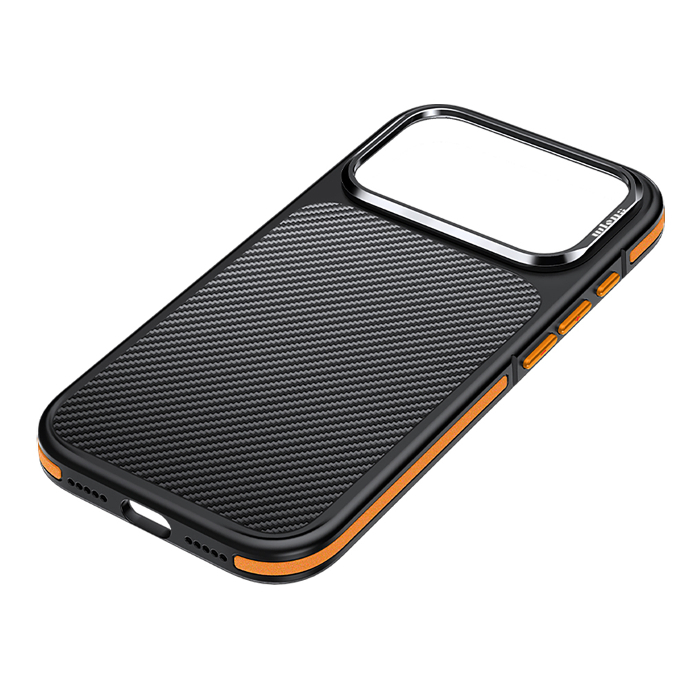 Apple iPhone 17 Pro Max Case Matte Transparent Carbon Fiber Look Wlons Marine Cover - 4