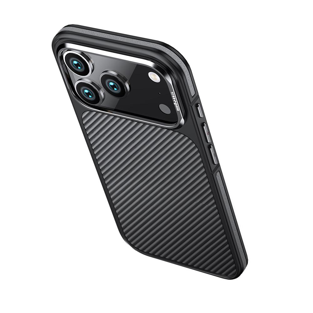 Apple iPhone 17 Pro Max Case Matte Transparent Carbon Fiber Look Wlons Marine Cover - 7