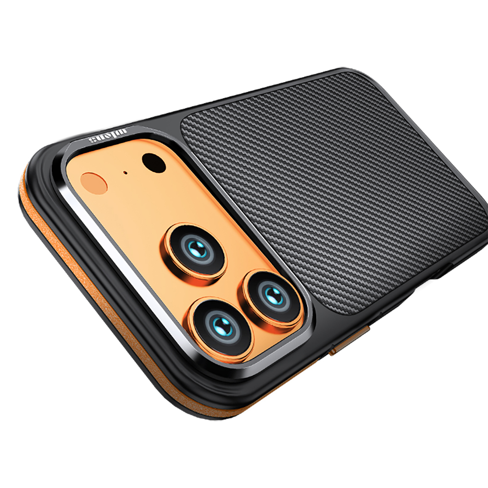 Apple iPhone 17 Pro Max Case Matte Transparent Carbon Fiber Look Wlons Marine Cover - 8