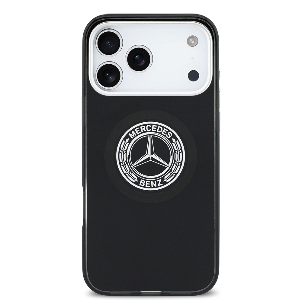 Apple iPhone 17 Pro Max Case Mercedes Benz Original Licensed M-Safe Charging Feature Dual Layer PC Nostalgic Star Design Cover - 13