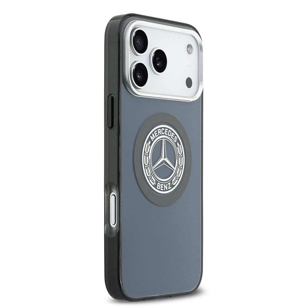 Apple iPhone 17 Pro Max Case Mercedes Benz Original Licensed M-Safe Charging Feature Dual Layer PC Nostalgic Star Design Cover - 26