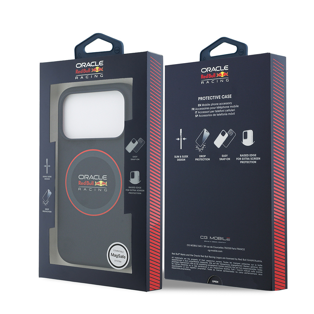 Apple iPhone 17 Pro Max Case Redbull Original Licensed M-safe Charging Feature Red Ring and Logo Silicone Cover - 9