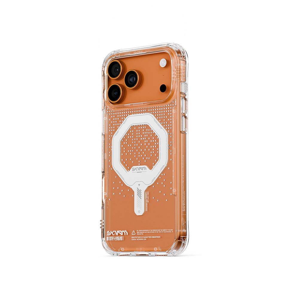 Apple iPhone 17 Pro Max Case Skinarma M-Safe Charging Feature IML Printed Holographic MYST Cover - 9