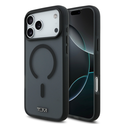 Apple iPhone 17 Pro Max Case TUMI Original Licensed M-safe Charging Frosted Transparent Cover Black