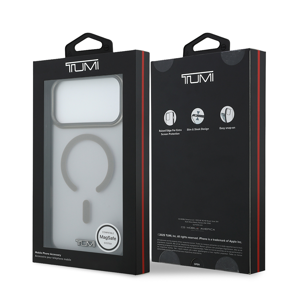 Apple iPhone 17 Pro Max Case TUMI Original Licensed M-safe Charging Frosted Transparent Cover - 17