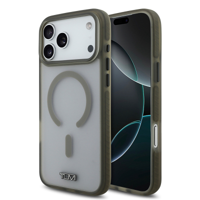 Apple iPhone 17 Pro Max Case TUMI Original Licensed M-safe Charging Frosted Transparent Cover Haki