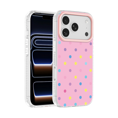 Apple iPhone 17 Pro Max Case with Airbag Design Zore Potik Hard PC Cover Pink