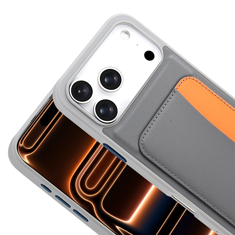 Apple iPhone 17 Pro Max Case with Card Holder Zore X-Card Silicone Cover - 12