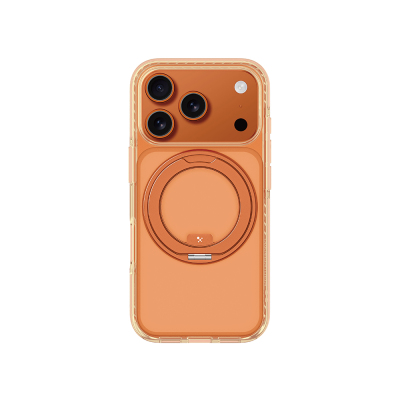 Apple iPhone 17 Pro Max Case with M-Safe Charging, Airbag Design, Stand, AmazingThing Titan Pro MagSpin Cover Orange