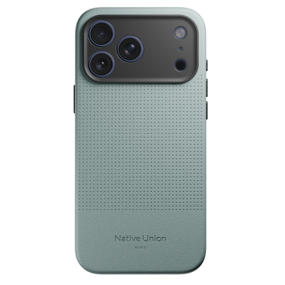 Apple iPhone 17 Pro Max Case with M-safe Charging Feature, Leather Textured, Native Union 2025 Active Series Cover Green