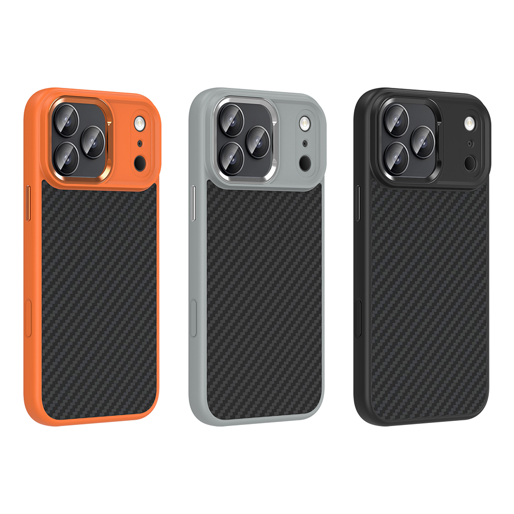 Apple iPhone 17 Pro Max Case with M-Safe Charging Function Carbon Fiber Look Zore Truva Silicone Cover - 11