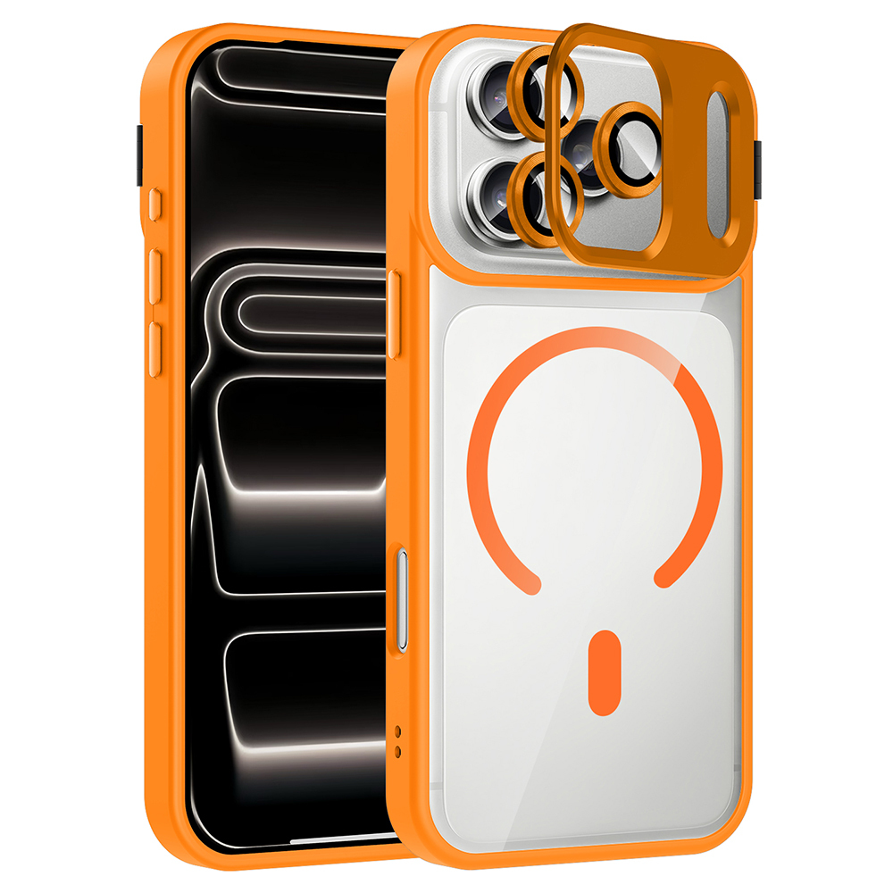 Apple iPhone 17 Pro Max Case with Stand and Camera Lens Gift Zore Etro Cover with M-Safe Charging Function - 2