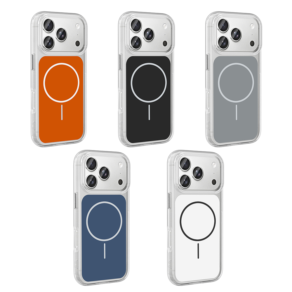 Apple iPhone 17 Pro Max Case Zore Iconic Hard Silicone Cover with Metal Button Design and M-Safe Charging Feature - 17