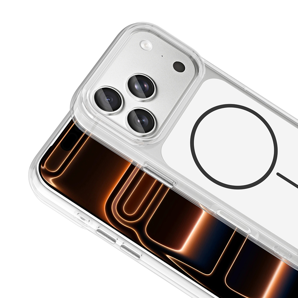 Apple iPhone 17 Pro Max Case Zore Iconic Hard Silicone Cover with Metal Button Design and M-Safe Charging Feature - 14