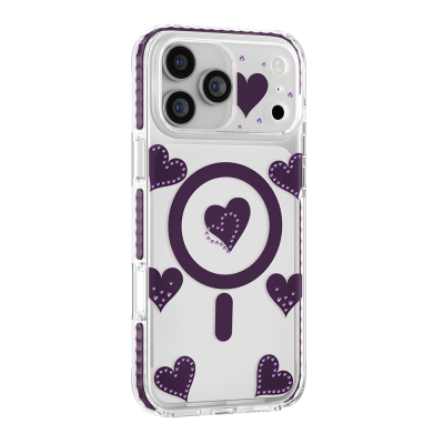 Apple iPhone 17 Pro Max Case Zore Paris Elvo Hard PC Cover with M-Safe Charging Feature Bordo