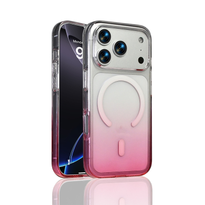 Apple iPhone 17 Pro Max Case Zore Septic Silicone Cover M-Safe Charging Feature Pink