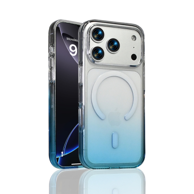 Apple iPhone 17 Pro Max Case Zore Septic Silicone Cover M-Safe Charging Feature Turquoise