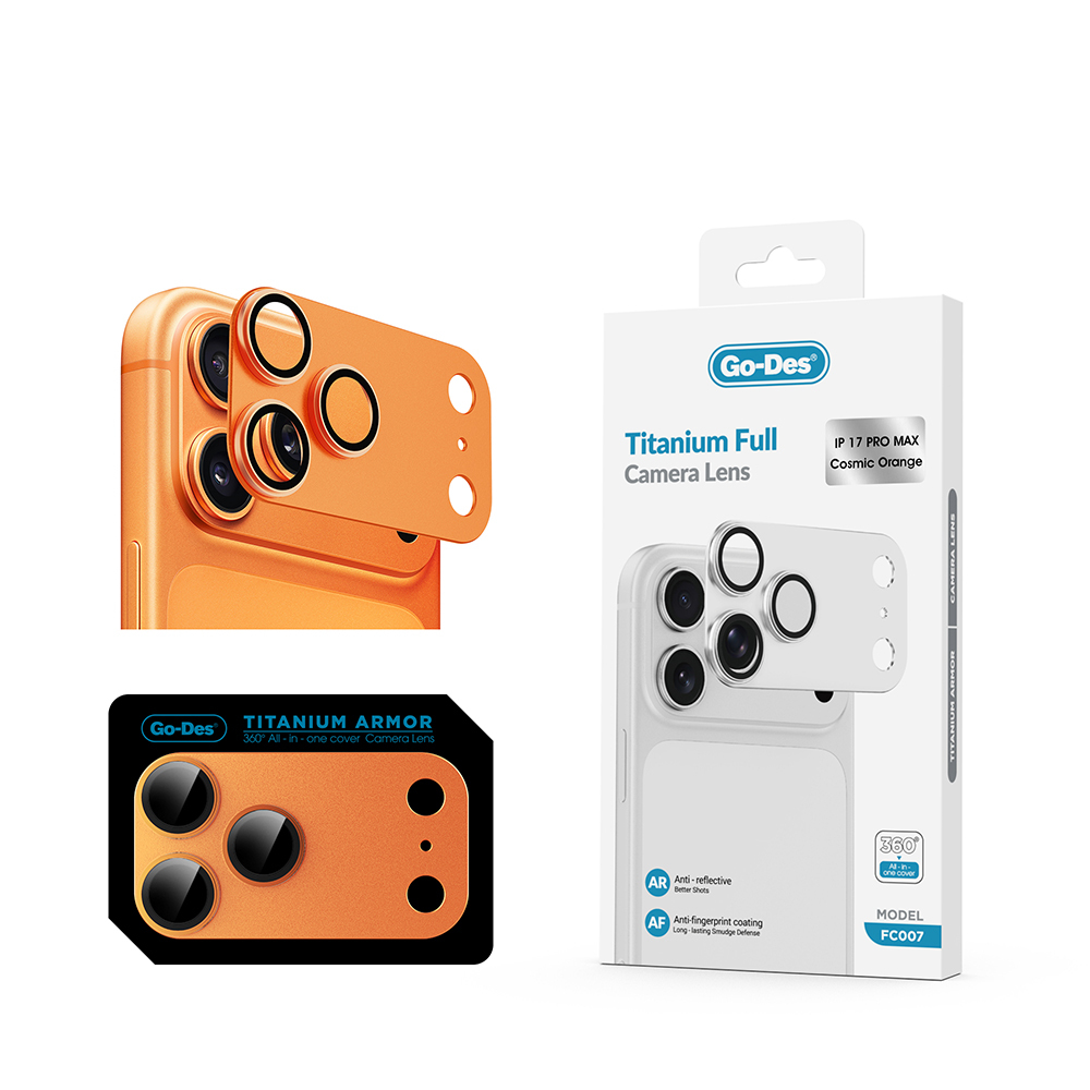 Apple iPhone 17 Pro Max Go Des FC007 Titanyum Serisi Anti Reflective Kamera Lens Koruyucu - 6