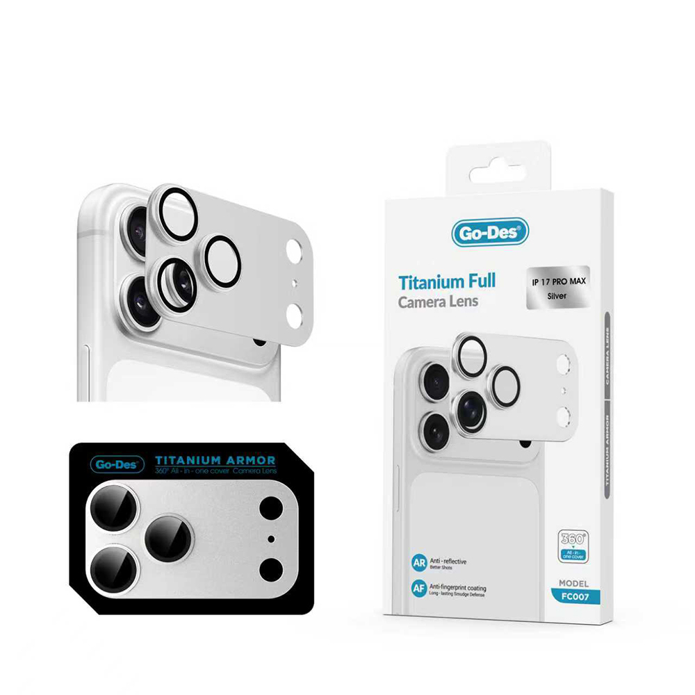 Apple iPhone 17 Pro Max Go Des FC007 Titanyum Serisi Anti Reflective Kamera Lens Koruyucu - 7