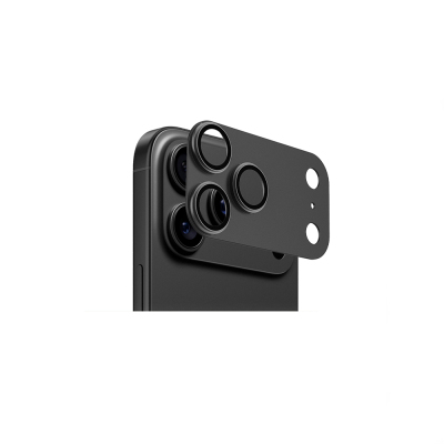 Apple iPhone 17 Pro Max Go Des FC007 Titanyum Serisi Anti Reflective Kamera Lens Koruyucu Siyah