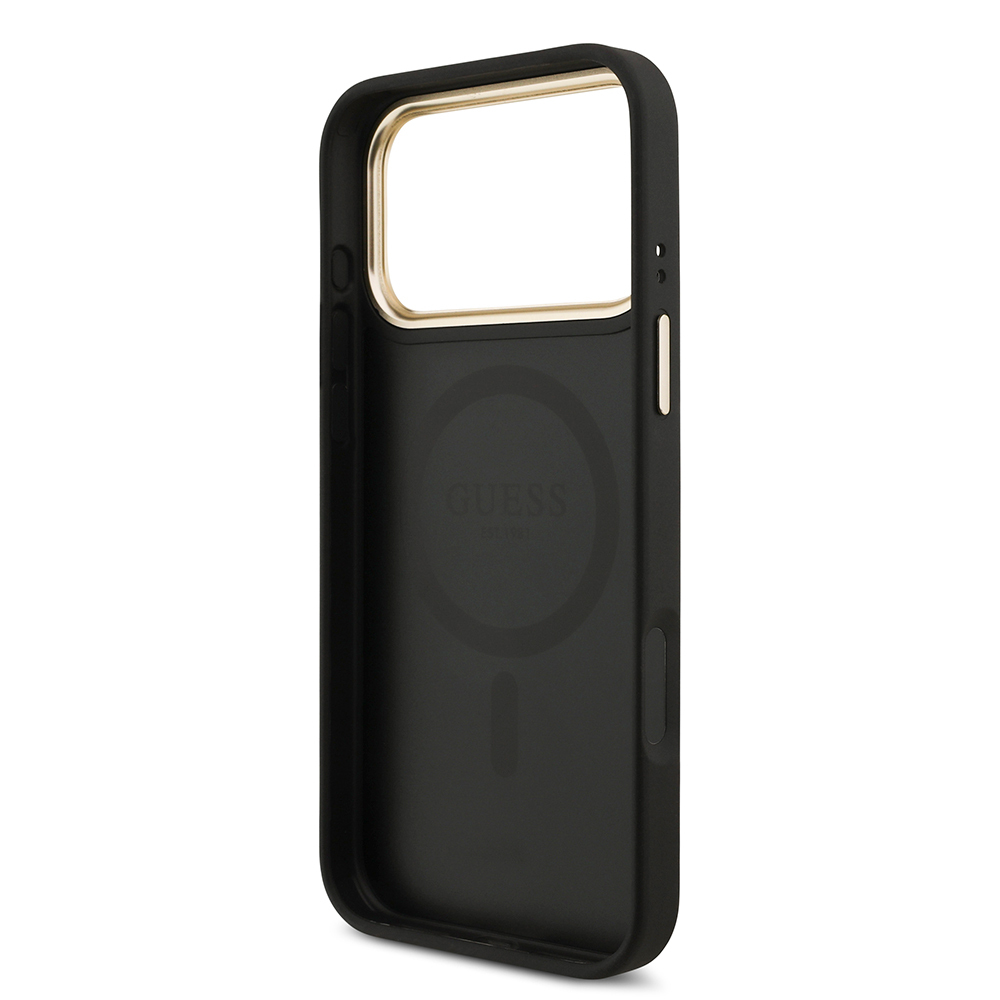 Apple iPhone 17 Pro Max Guess Orjinal Lisanslı 4G ve Yazı Logolu Kılıf + Ekran Koruyucu + Lens Koruyucu 3in1 Aksesuar Seti - 20