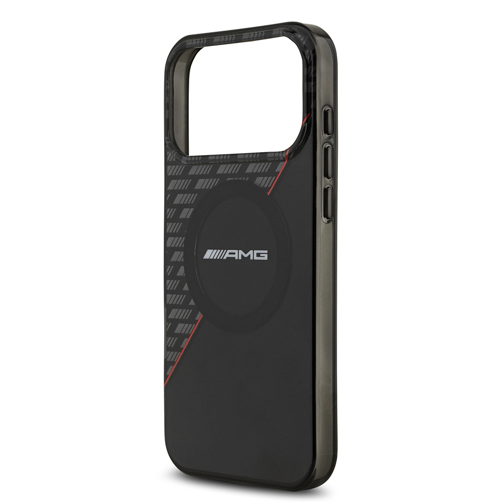 Apple iPhone 17 Pro Max Kılıf AMG Orjinal Lisanslı M-safe Şarj Özellikli Çift Katmanlı Kırmızı Çapraz Çizgili Kapak - 7