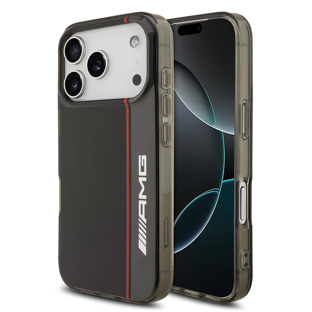 Apple iPhone 17 Pro Max Kılıf AMG Orjinal Lisanslı M-safe Şarj Özellikli IML Baskı Logolu Çift Katmanlı Bow Lines Kapak - 2