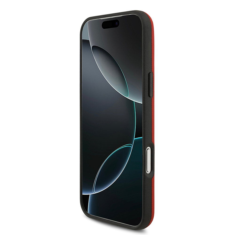 Apple iPhone 17 Pro Max Kılıf BMW Orjinal Lisanslı M-safe Şarj Özellikli Metal Logolu Delikli M Dizayn Deri Kapak - 34