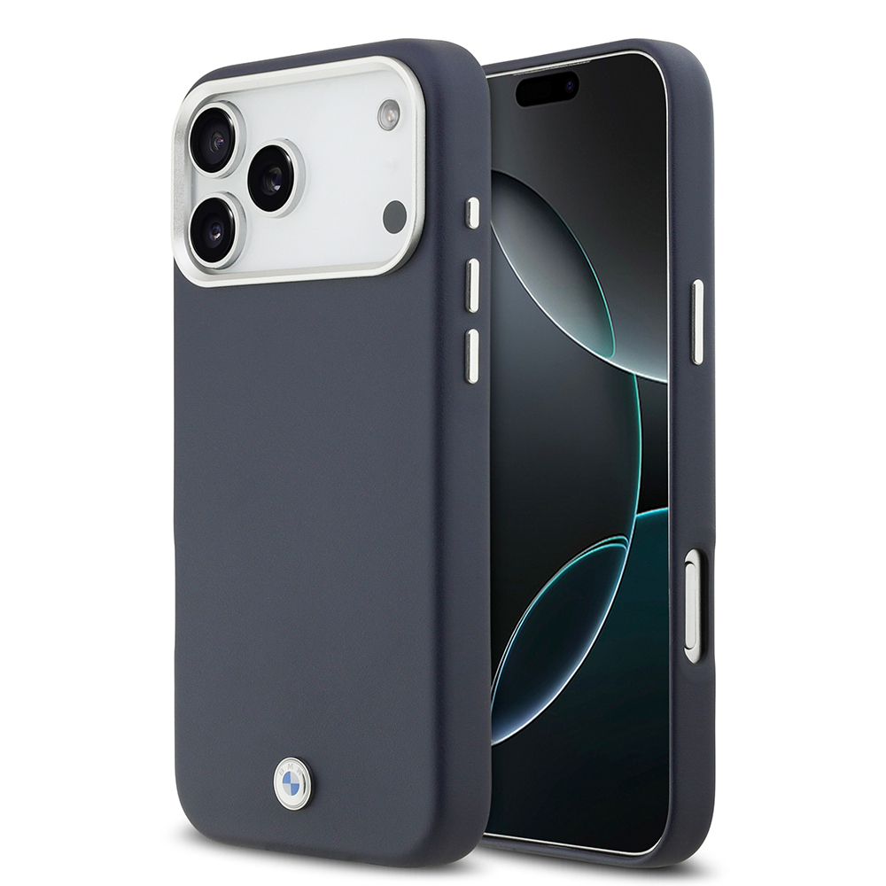 Apple iPhone 17 Pro Max Kılıf BMW Orjinal Lisanslı M-safe Şarj Özellikli Metal Logolu Tam Kaplama Deri Kapak - 3