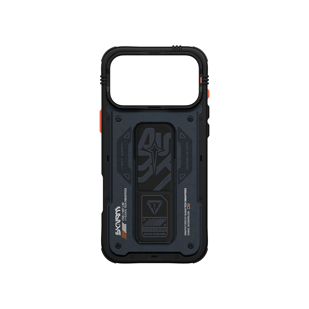 Apple iPhone 17 Pro Max Kılıf Desenli Airbag Tasarımlı Standlı Skinarma Aegis Kapak - 6