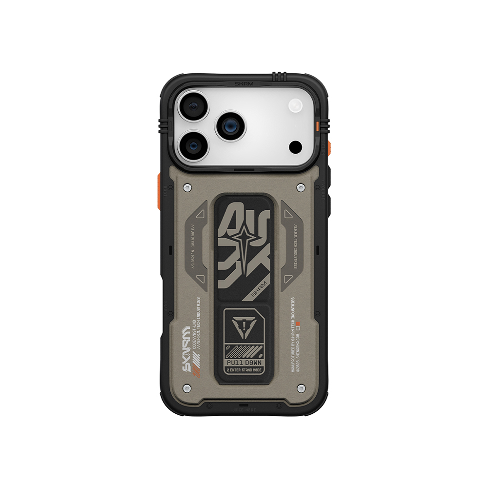 Apple iPhone 17 Pro Max Kılıf Desenli Airbag Tasarımlı Standlı Skinarma Aegis Kapak - 3