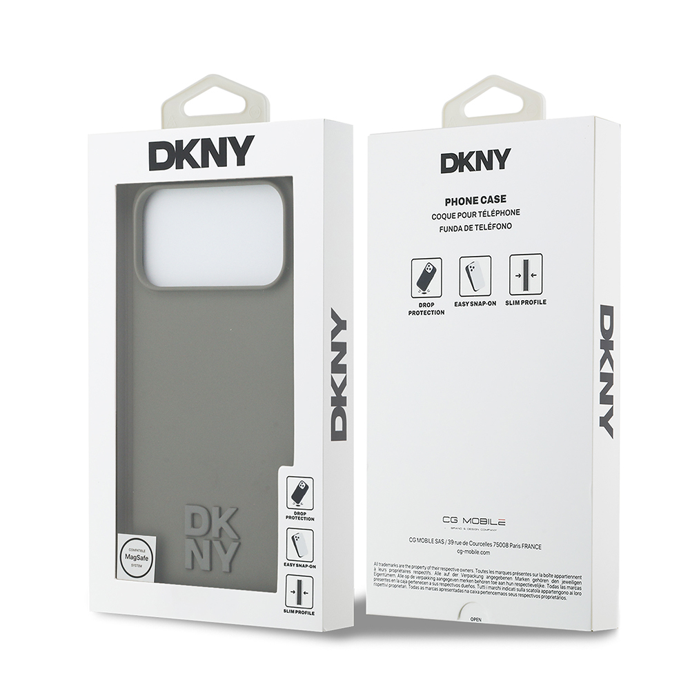 Apple iPhone 17 Pro Max Kılıf DKNY Orjinal Lisanslı M-safe Şarj Özellikli Metal Logolu Silikon Kapak - 10