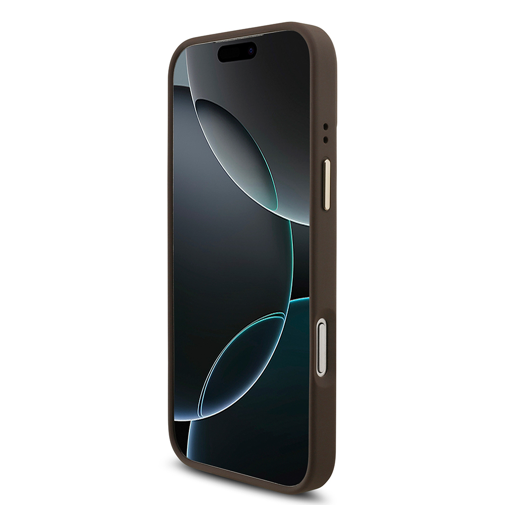 Apple iPhone 17 Pro Max Kılıf Guess Orjinal Lisanslı 4G Büyük Metal Logolu Kalın Askılı Kapak - 24