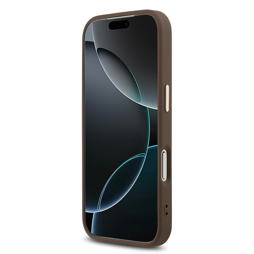 Apple iPhone 17 Pro Max Kılıf Guess Orjinal Lisanslı Gold Metal Kamera Çerçeveli 4G Desenli Metal Büyük 4G ve Yazı Logolu Kapak - 14