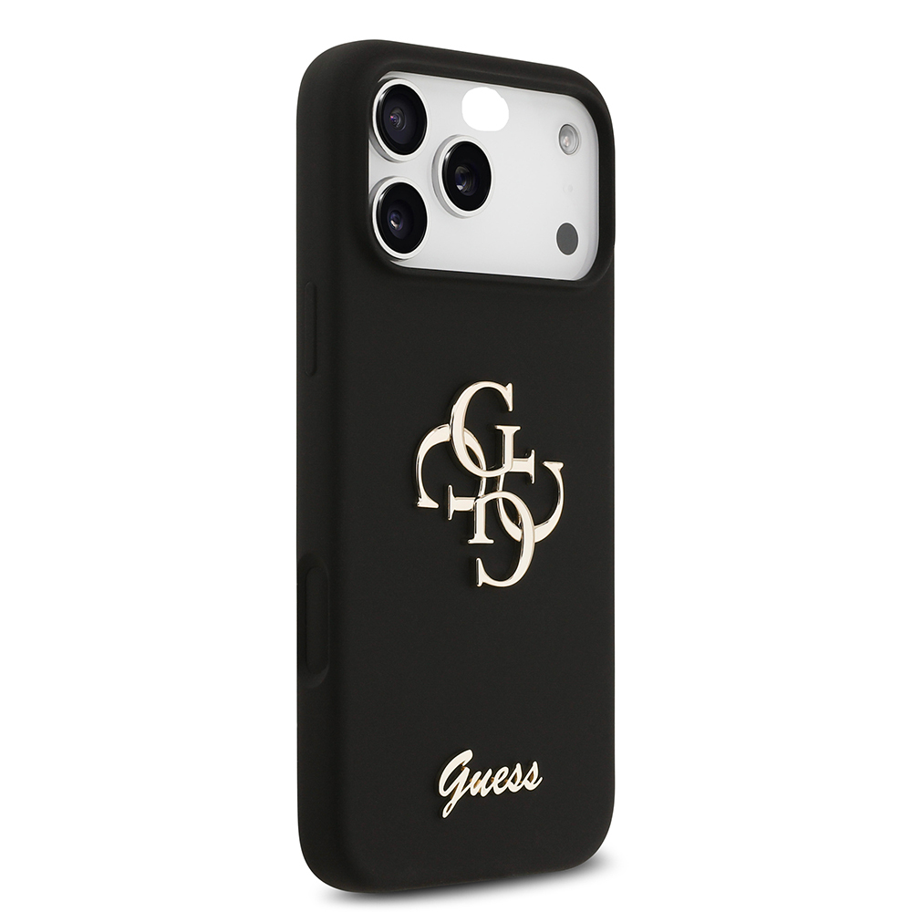 Apple iPhone 17 Pro Max Kılıf Guess Orjinal Lisanslı Grained Yazı Logolu Kapak - 26