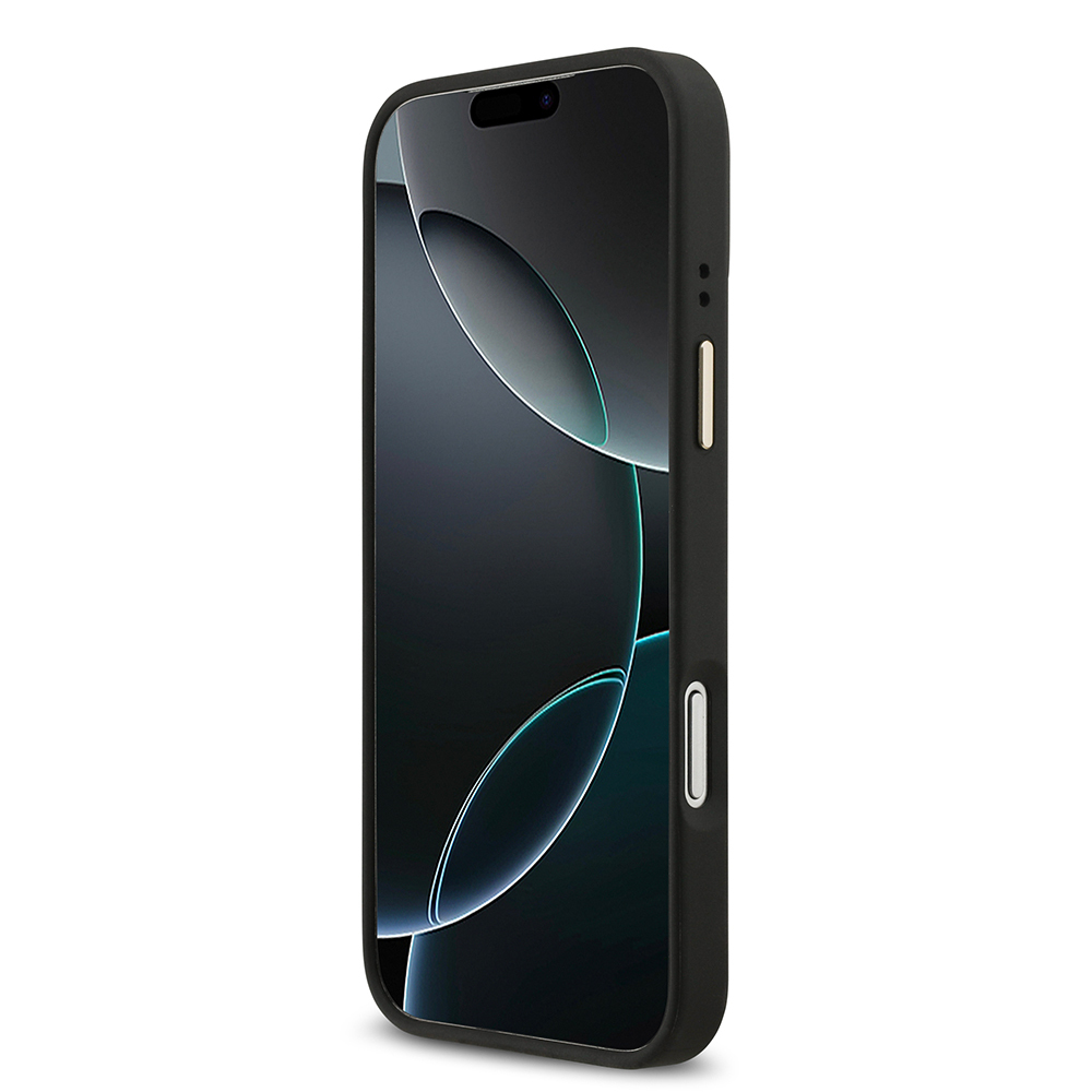 Apple iPhone 17 Pro Max Kılıf Guess Orjinal Lisanslı M-safe Şarj Özellikli Gold Metal Kamera Çerçeveli Taşlı 4G Logolu Kapak - 13