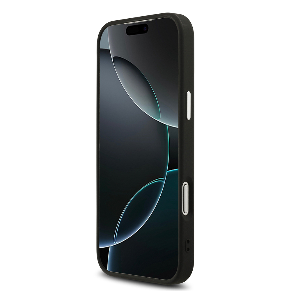 Apple iPhone 17 Pro Max Kılıf Guess Orjinal Lisanslı M-safe Şarj Özellikli Metal Kamera Çerçeveli Üçgen Logolu Glitter Kapak - 9